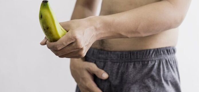velikost mužského penisu na příkladu banánu